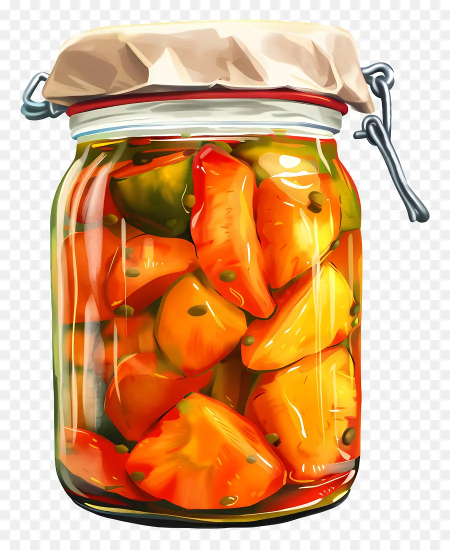 Jar Mango Pickle，Pimentos Verdes PNG