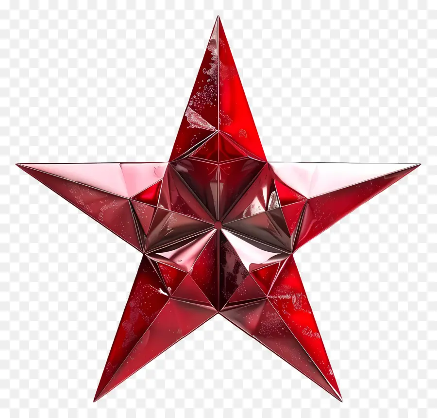 Estrela Vermelha，Padrão Geométrico PNG