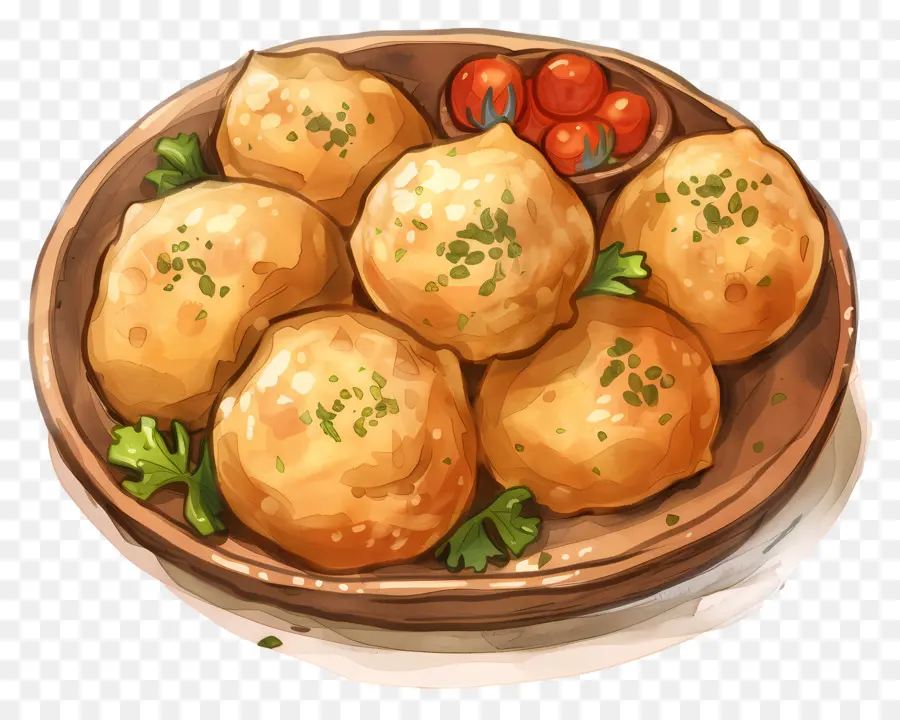 Panipuri，Bolas Fritas PNG