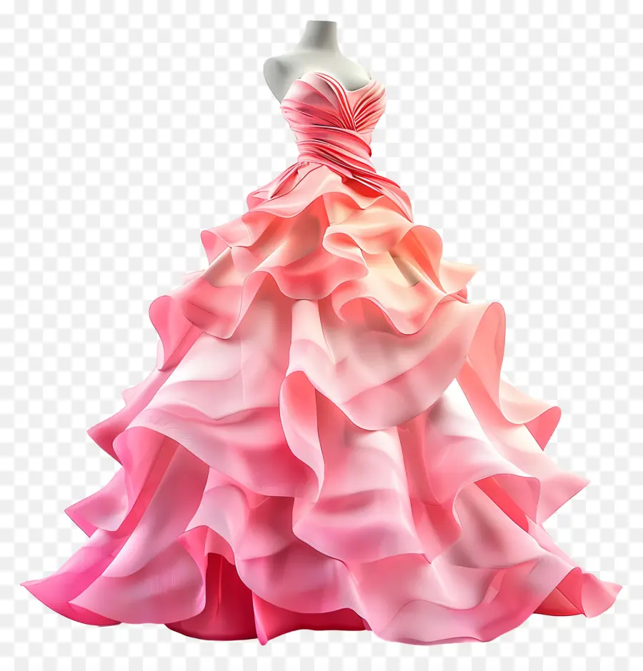 Vestido De Noiva Chanel，Vestido Rosa PNG