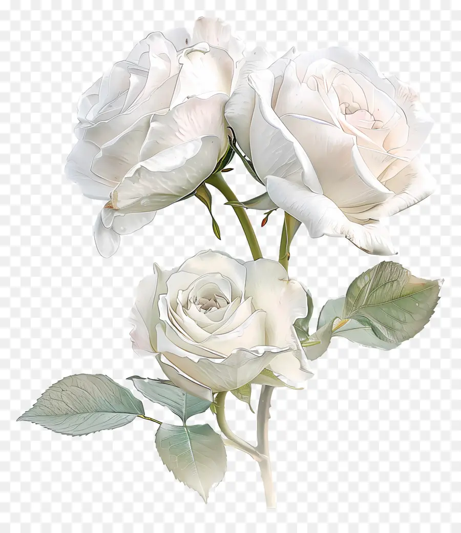Rosas Brancas，Arranjo De Flores PNG