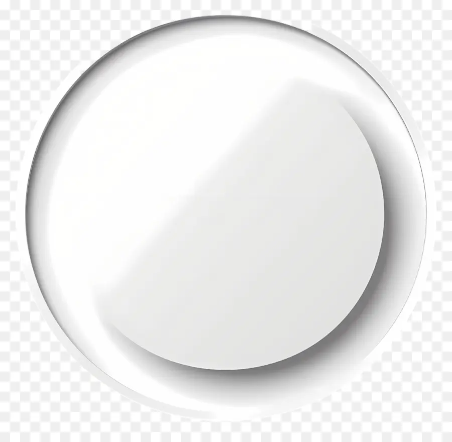 Círculo Branco，Botão Branco PNG