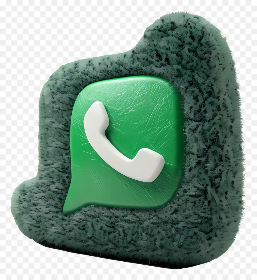 Logotipo Difuso 3d，Telefone Verde PNG