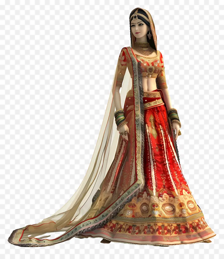 Vestido De Noiva Indiano，Sari PNG