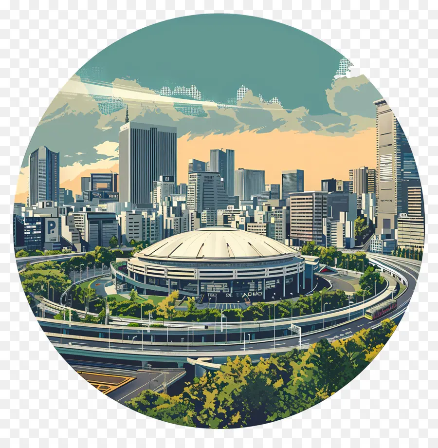 Tokyo Dome，Paisagem Urbana PNG