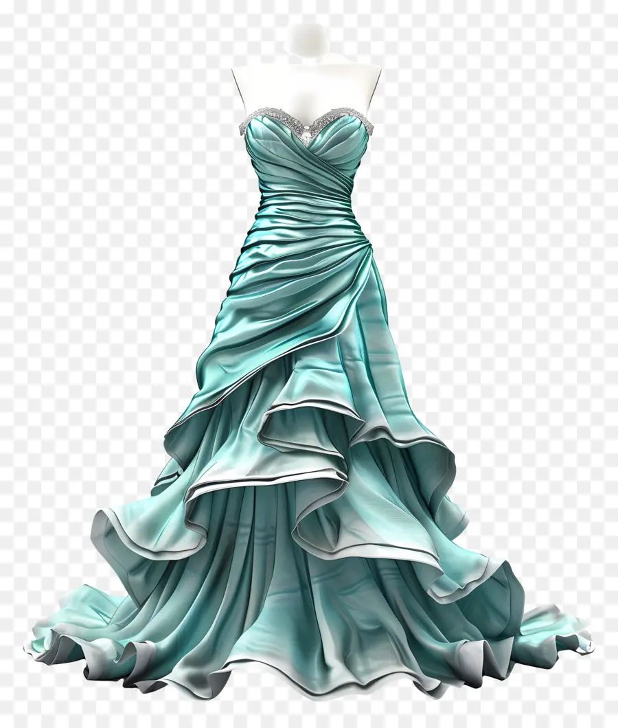 Vestido De Noiva Chanel，A Luz Azul Do Vestido PNG