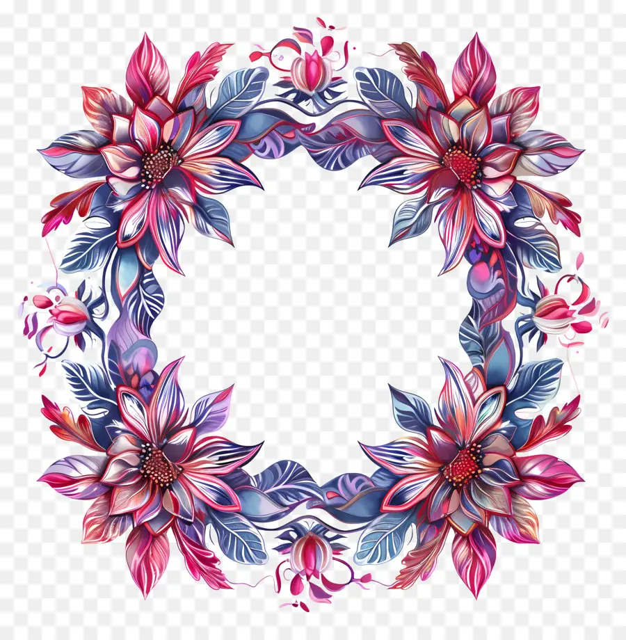 Flower Frame，Coroa De Flores PNG