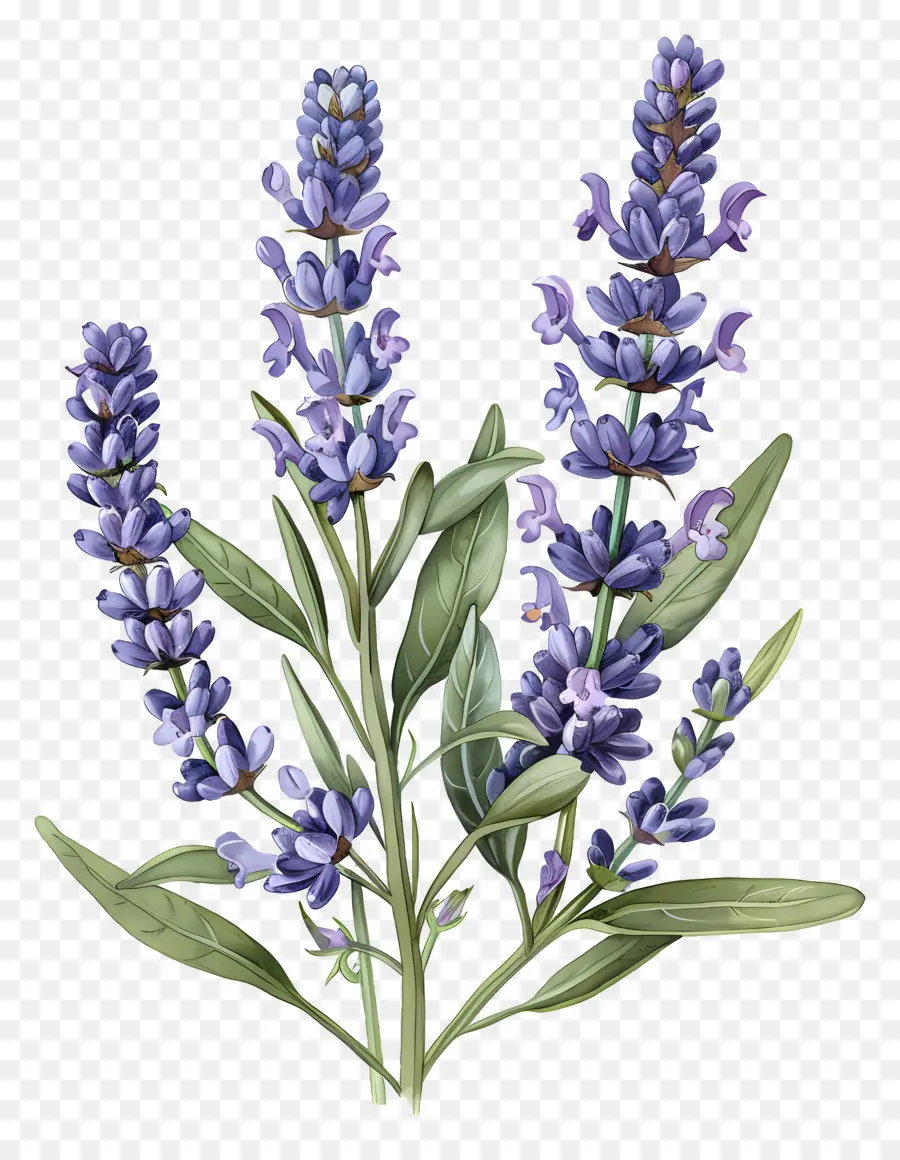 Alfazema Flor，Flor Azul PNG
