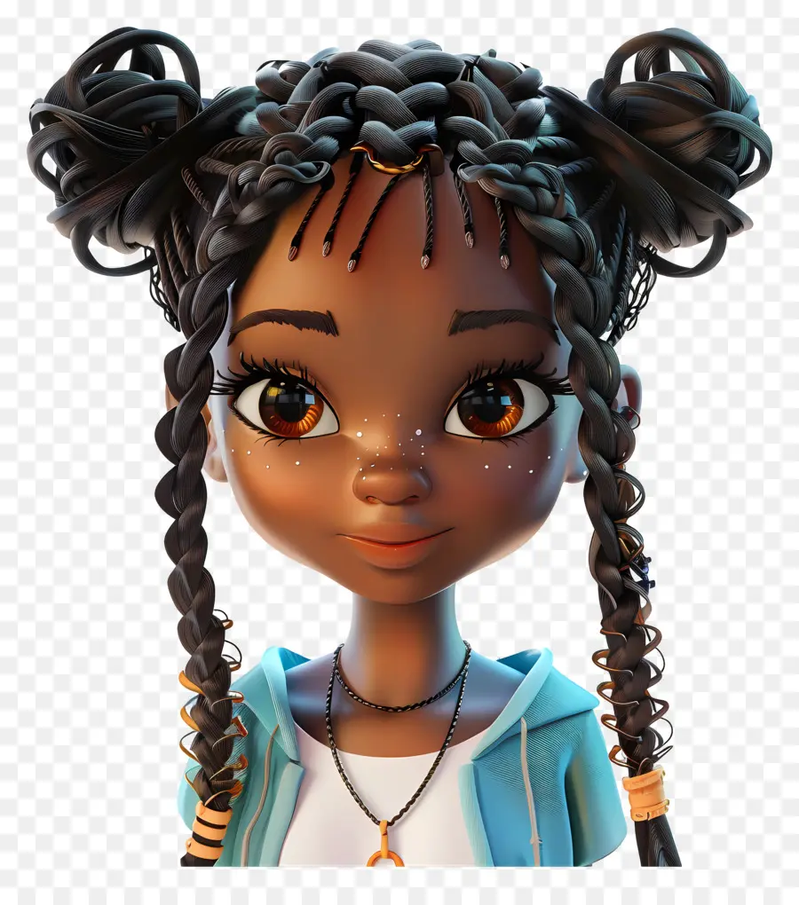 Black Girl Hairstyles Braids，Young Girl PNG
