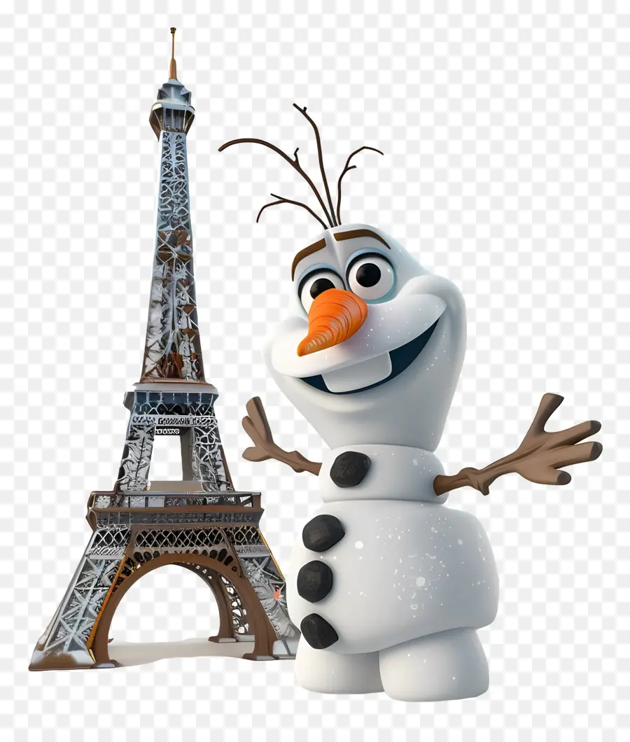 Congelados Olaf，Torre Eiffel PNG