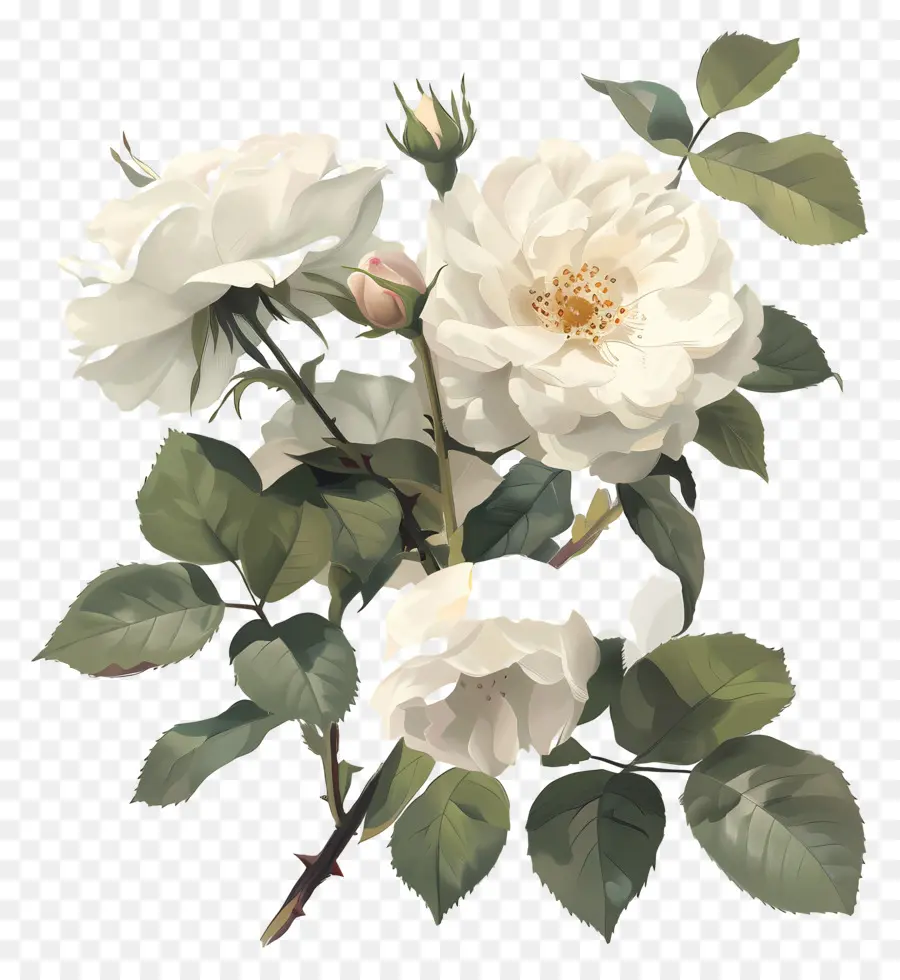 Rosas Brancas，Pétalas De Rosa PNG