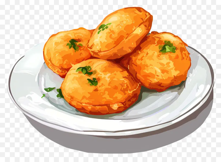 Batata Vada，Bolas Fritas PNG