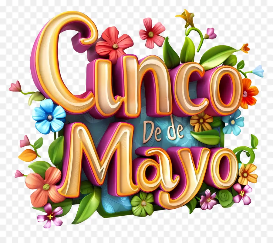 Cinco De Mayo，Floral Fronteira PNG