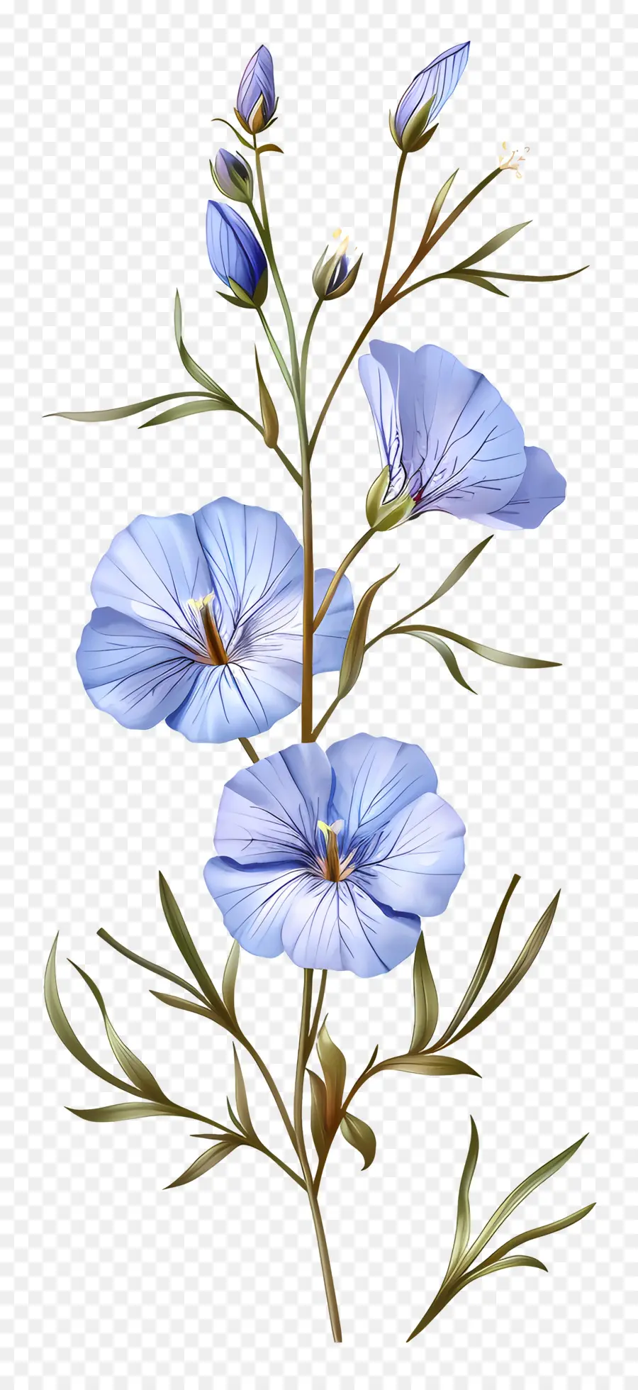 Linho Azul Perene，Flores Azuis PNG