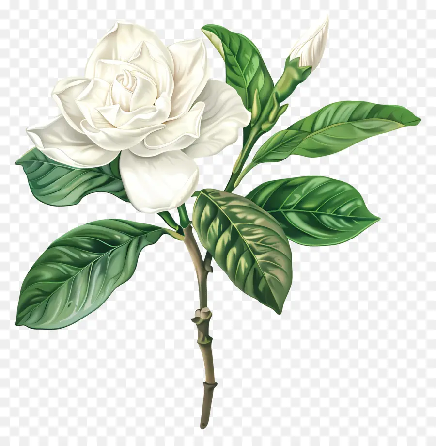 Gardênia Flores，Flor De Gengibre Branco PNG