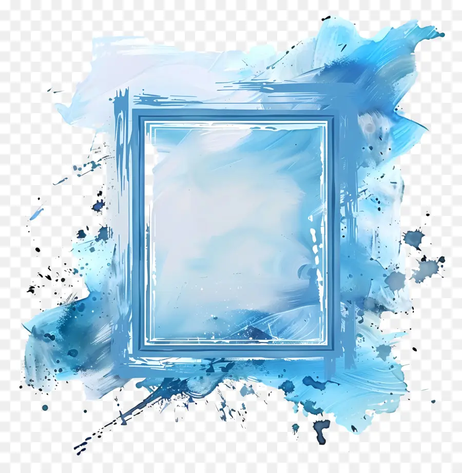 Retângulo Blue Frame，A Arte Abstrata PNG