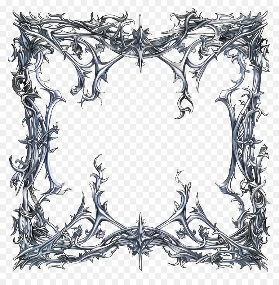 Frame Do Metal，Estrutura De Arame Prateado PNG