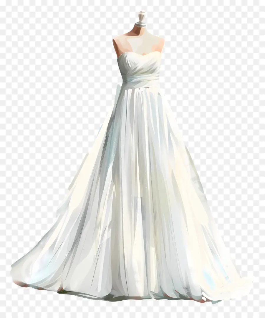 Vestido De Noiva Simples，Vestido De Chiffon Branco PNG