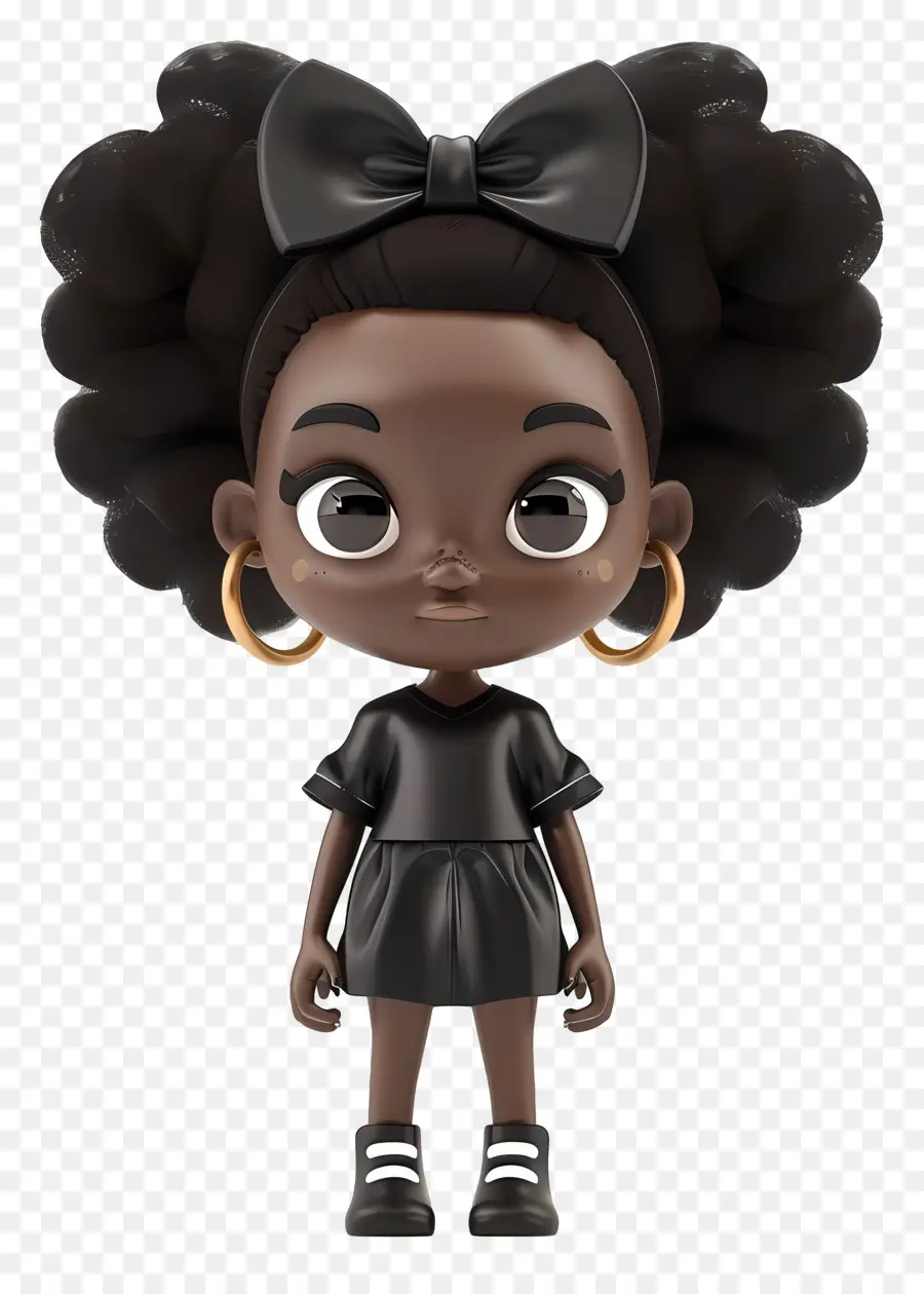 Garotinha Negra，Garota De Desenho Animado PNG