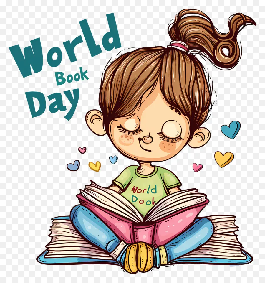 Dia Mundial Do Livro，Menina PNG