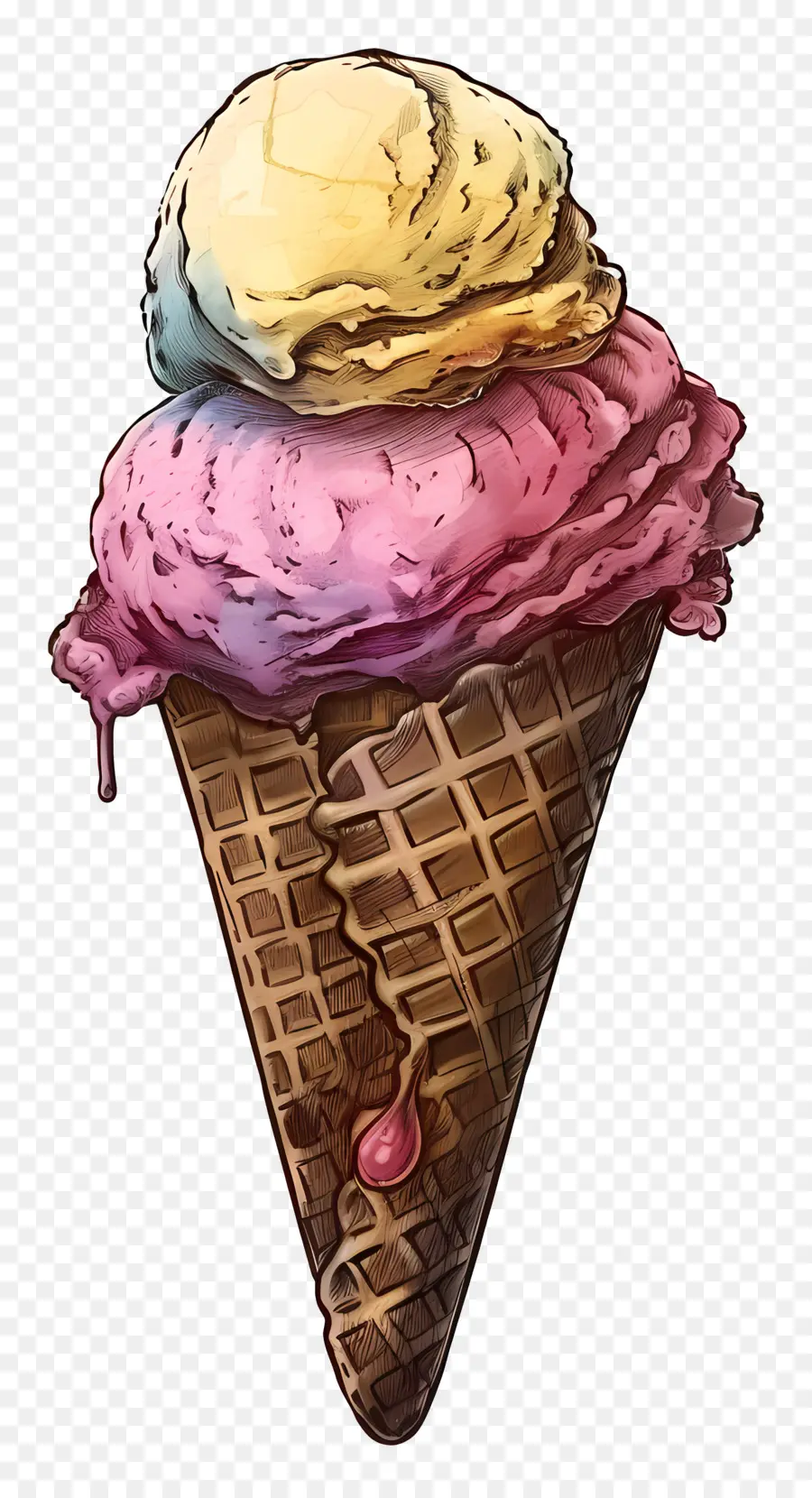 Ice Cream Cone，Sorvete De Casquinha PNG