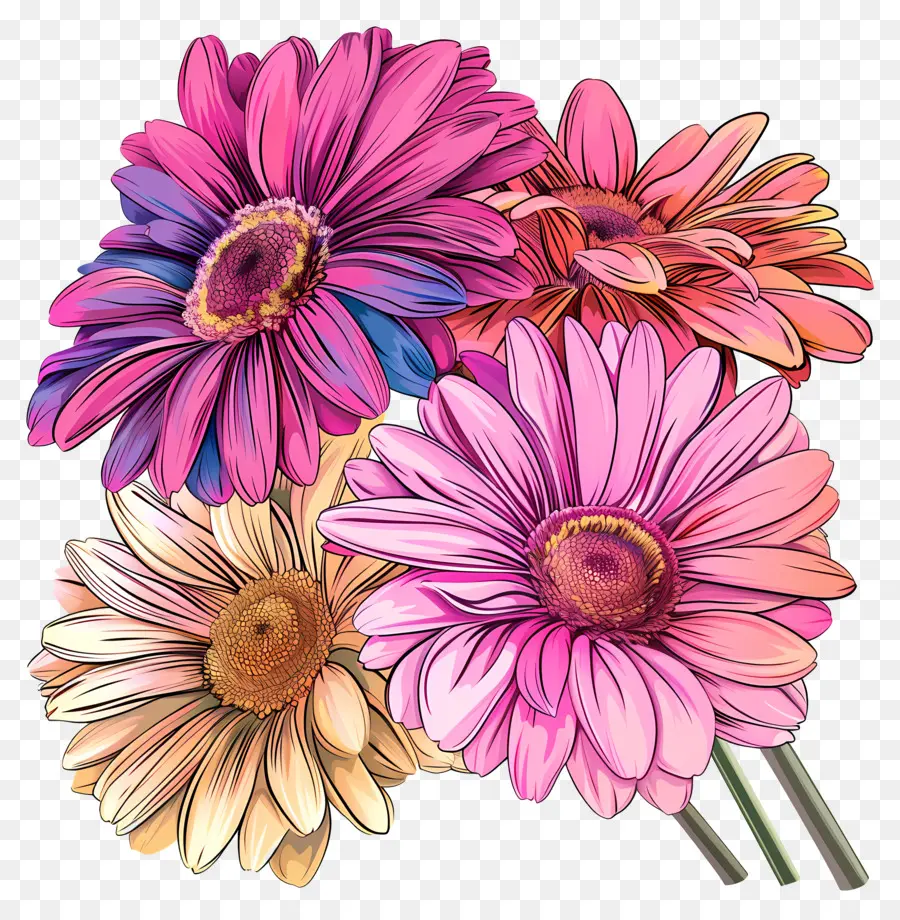 Gerbera Dcs，Margarida Flores PNG