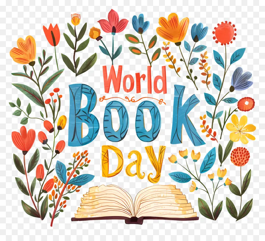 Dia Mundial Do Livro，Desenhos Florais PNG