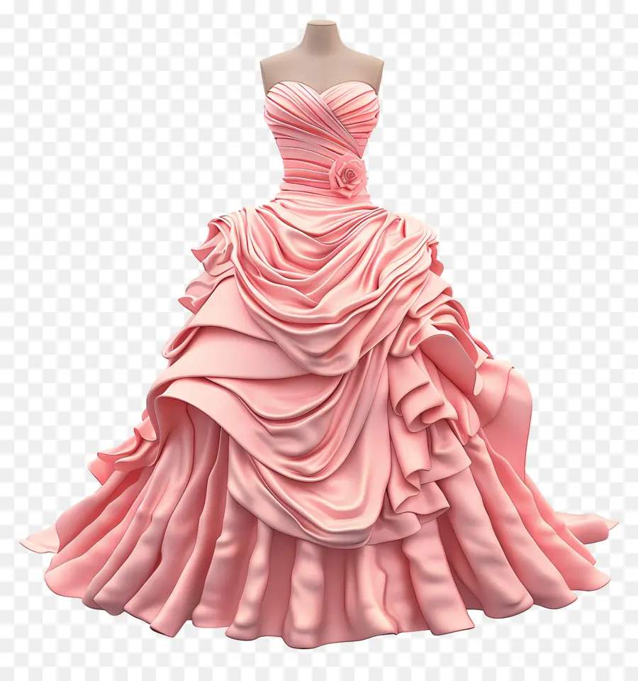 Vestido De Noiva Chanel，Vestido Rosa PNG