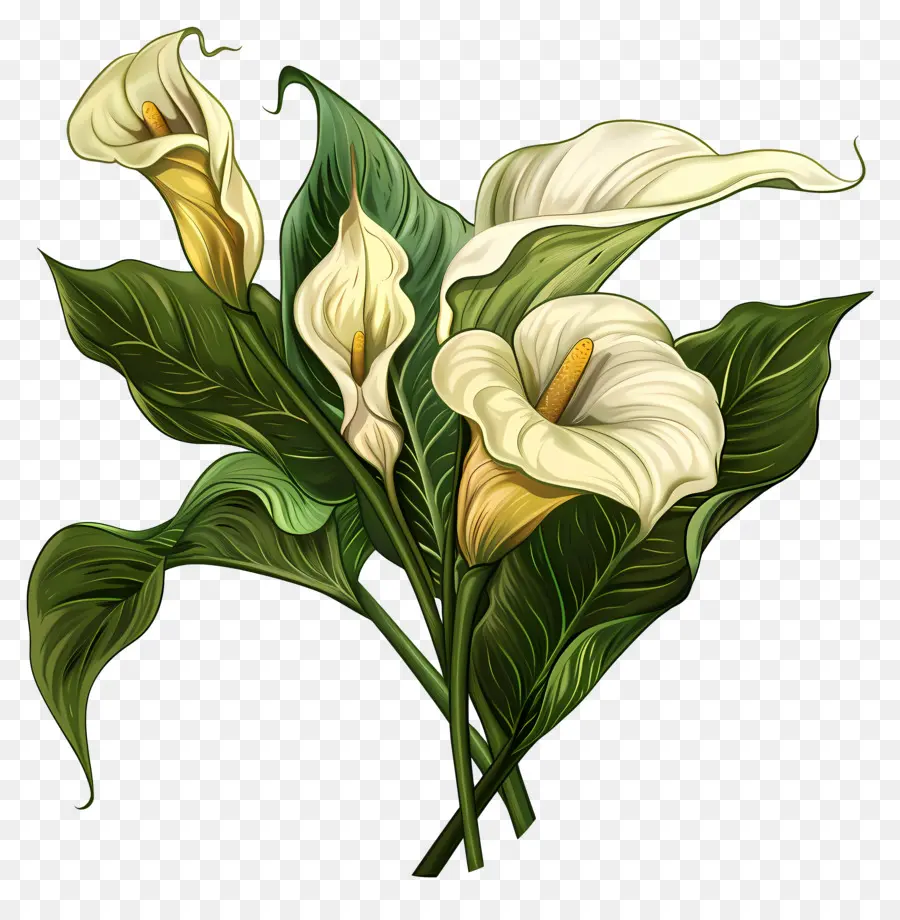Lírio De Calla，Flor Branca PNG