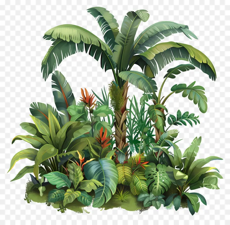 Floresta Tropical，Plantas PNG