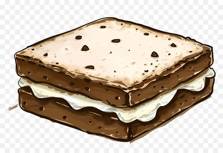 Ice Cream Sandwich，Sanduíche De Chocolate PNG