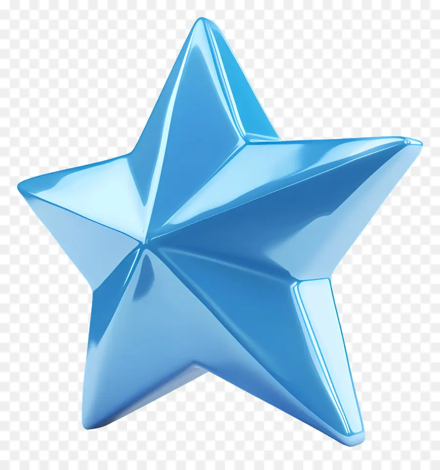 Estrela Azul，Metálico Brilhante PNG