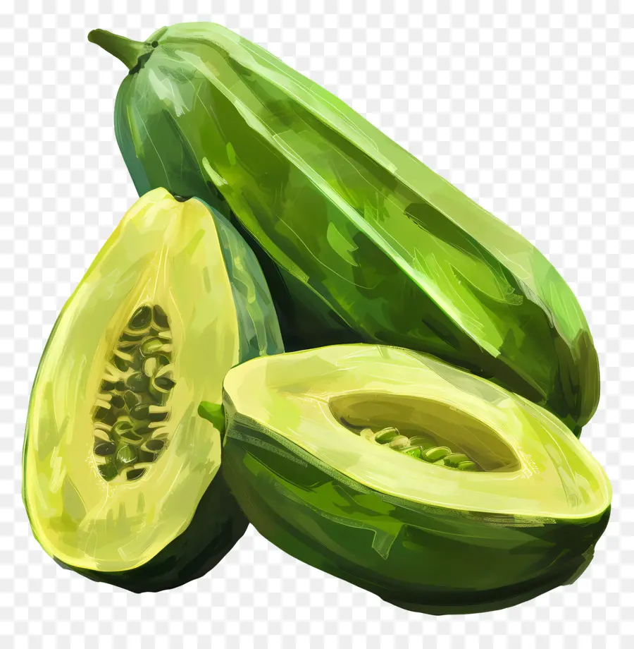 Mamão Verde，Banana Verde PNG