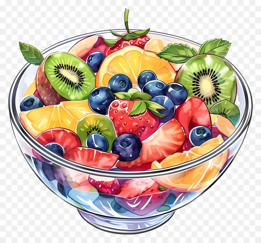 Salada De Frutas，Tigela De Frutas PNG