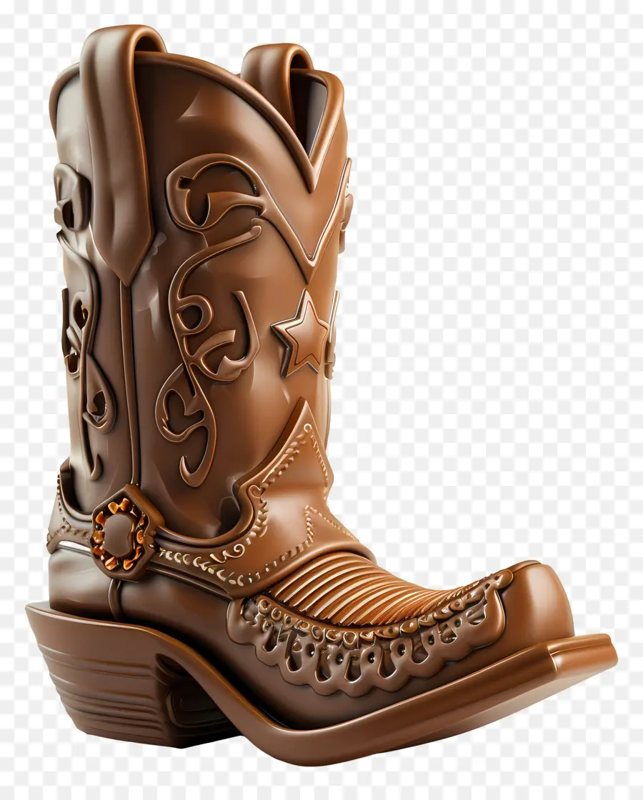 Cowboy Boot，Design Sofisticado PNG