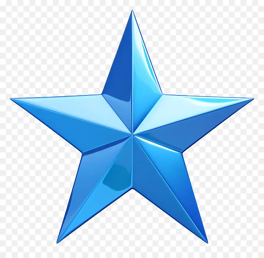 Estrela Azul，Metálico Brilhante PNG