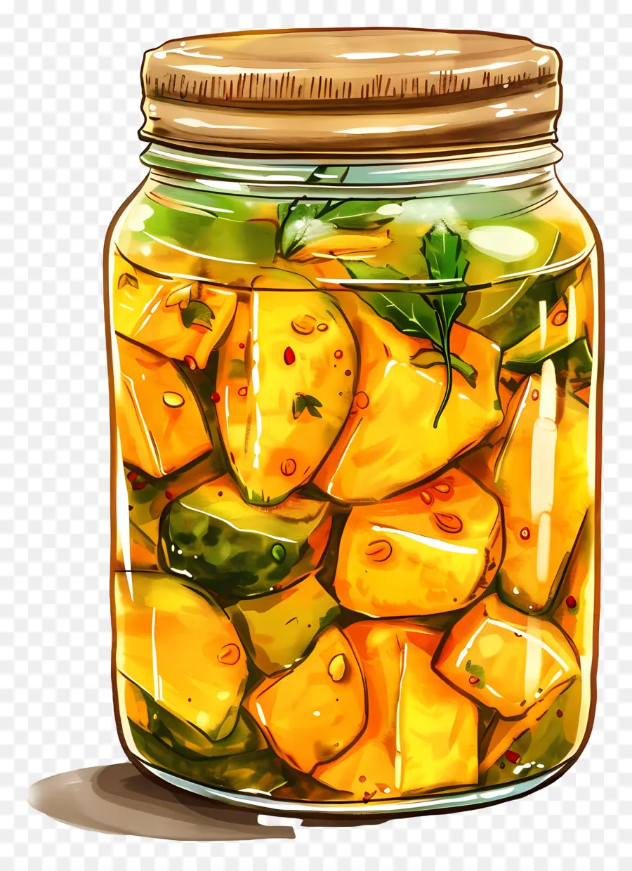 Jar Mango Pickle，Legumes Em Conserva PNG