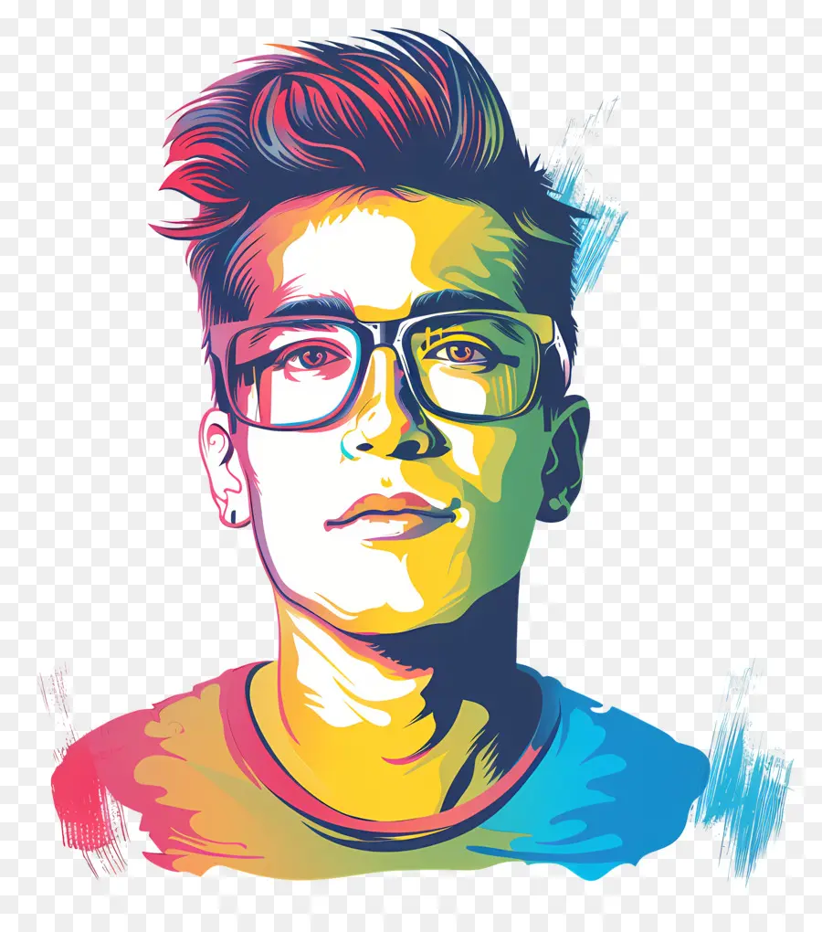 Dia Do Orgulho Geek，Retrato Colorido PNG