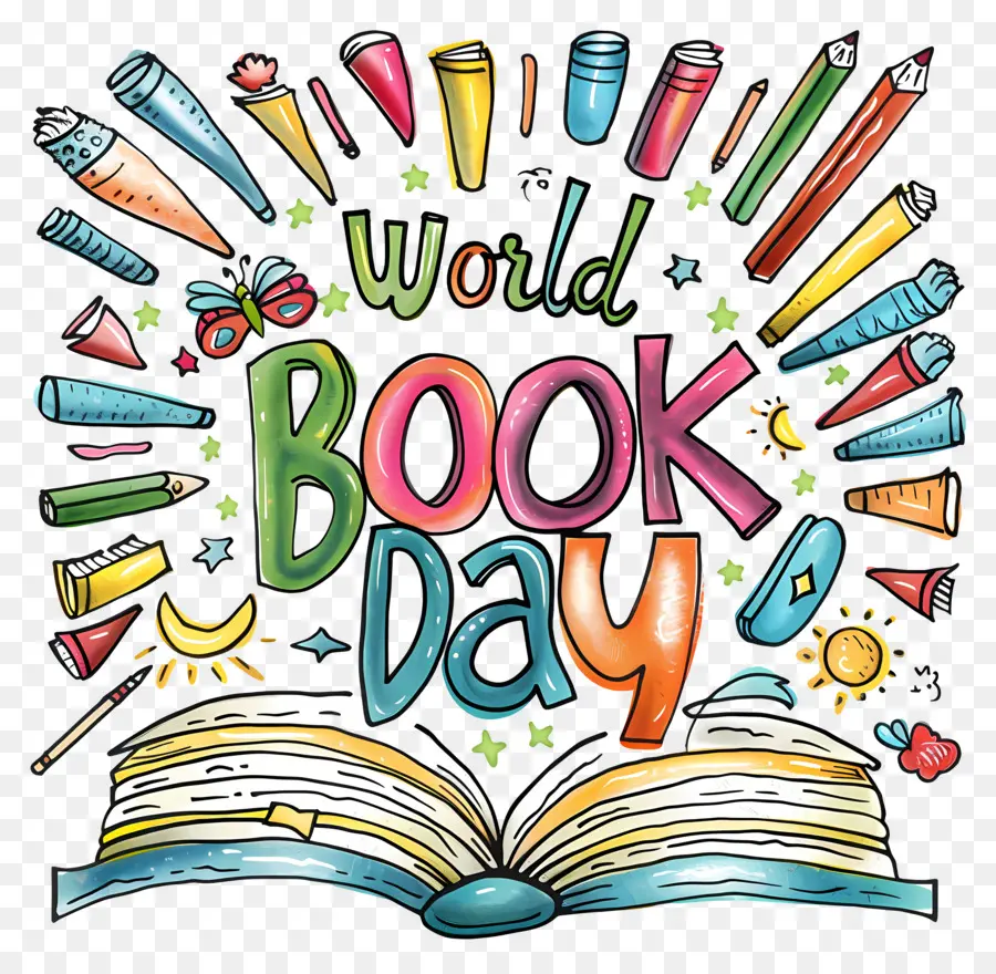 Dia Mundial Do Livro，Ilustração Do Livro Infantil PNG