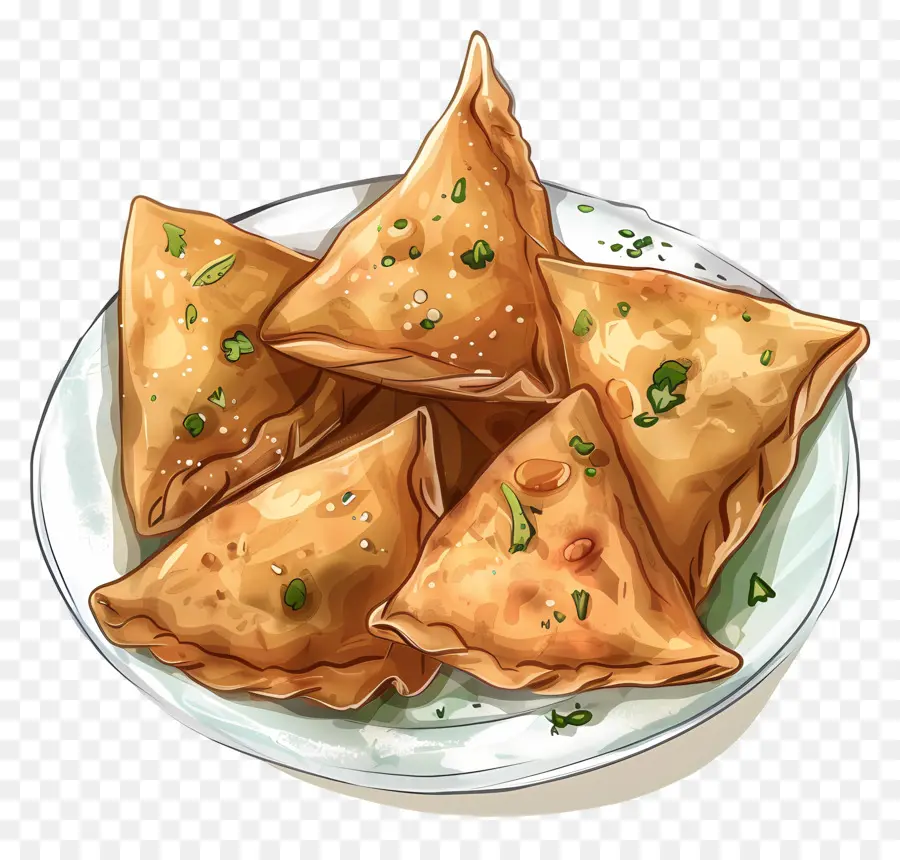 Comida Samosa，Samosas PNG