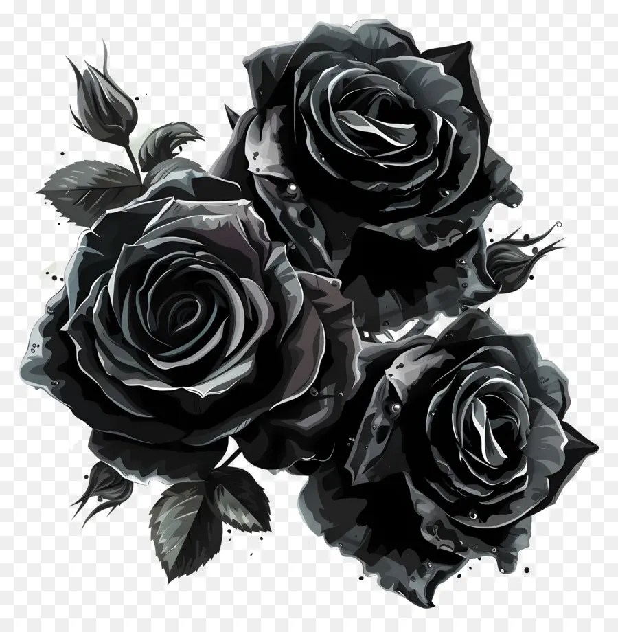 Rosas Pretas，Flores PNG