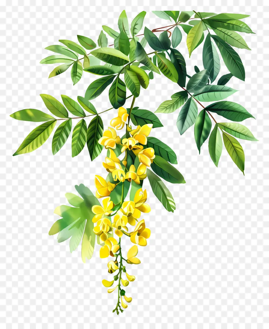 Acácia，Amarelo árvore PNG