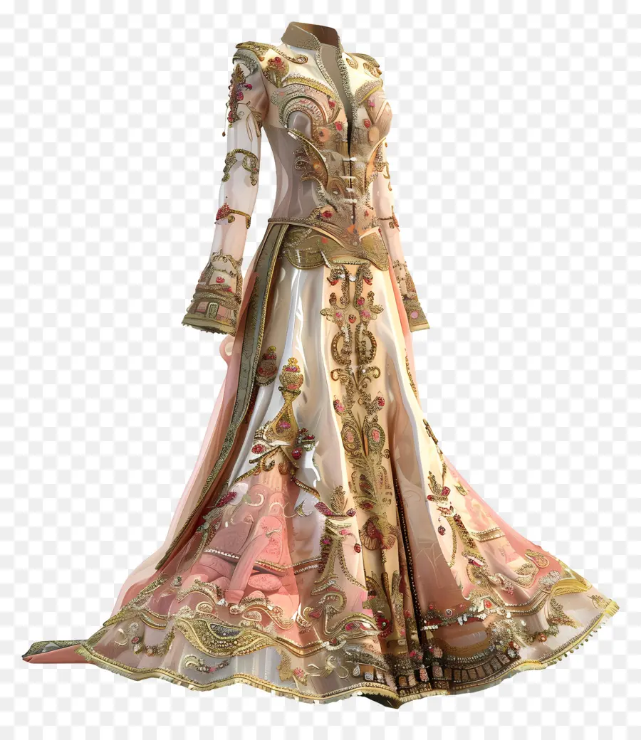 Vestido De Noiva Indiano，Vestido Ornamentado PNG