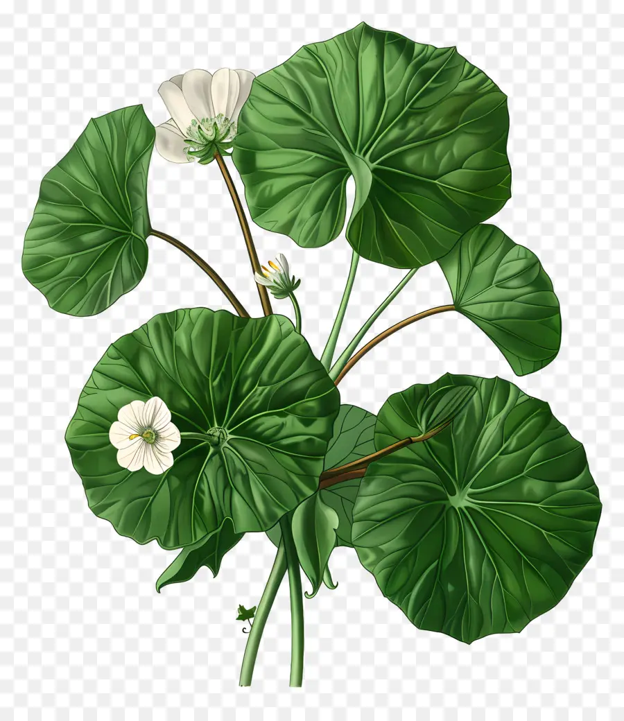 Centella Asiatica，Flor Branca PNG