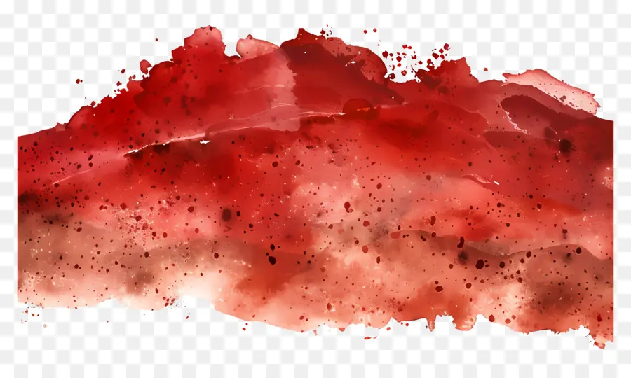 O Solo Vermelho，Pintura Vermelha E Preta PNG