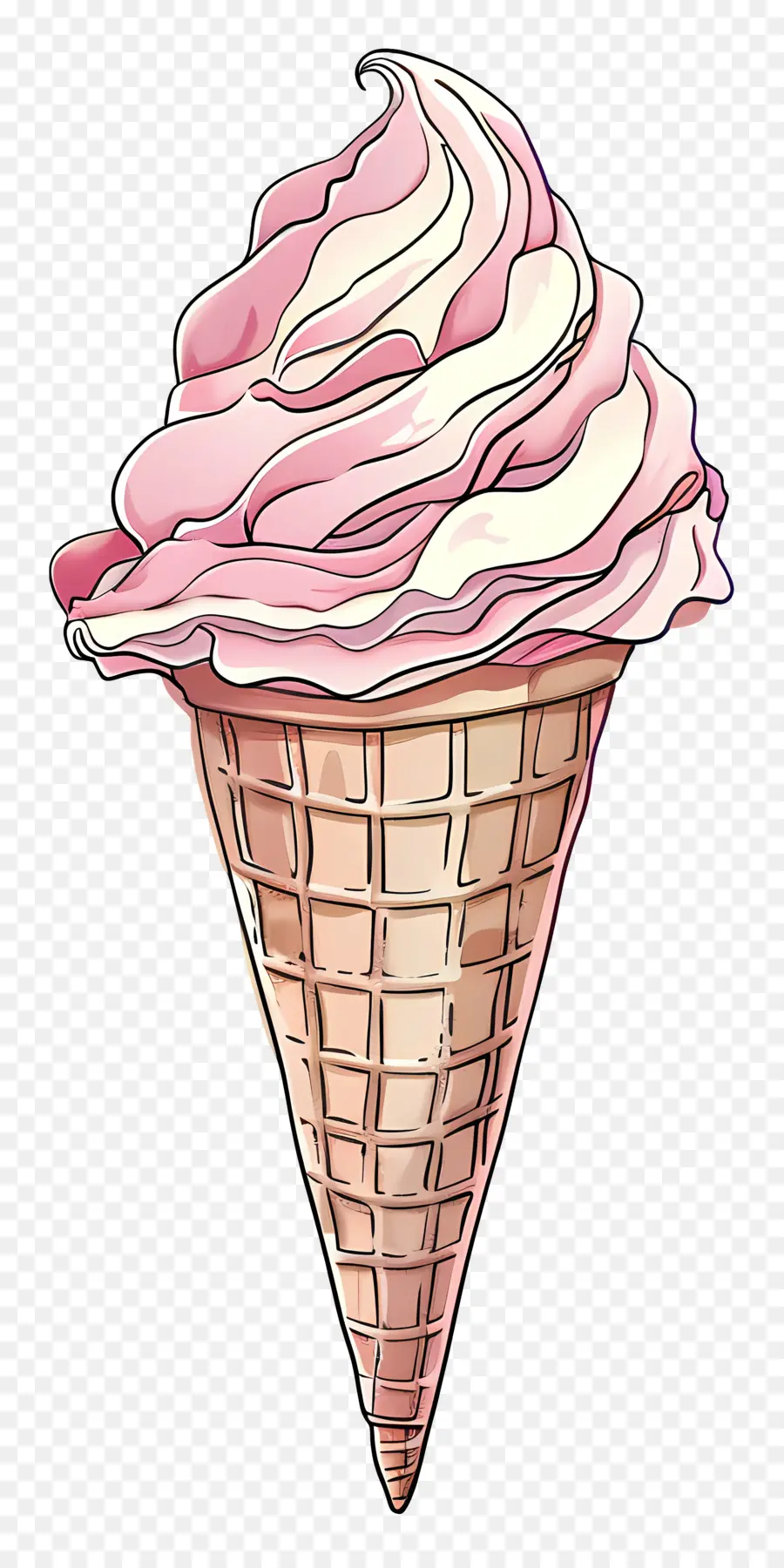 Ice Cream Cone，Casquinha De Sorvete Rosa PNG
