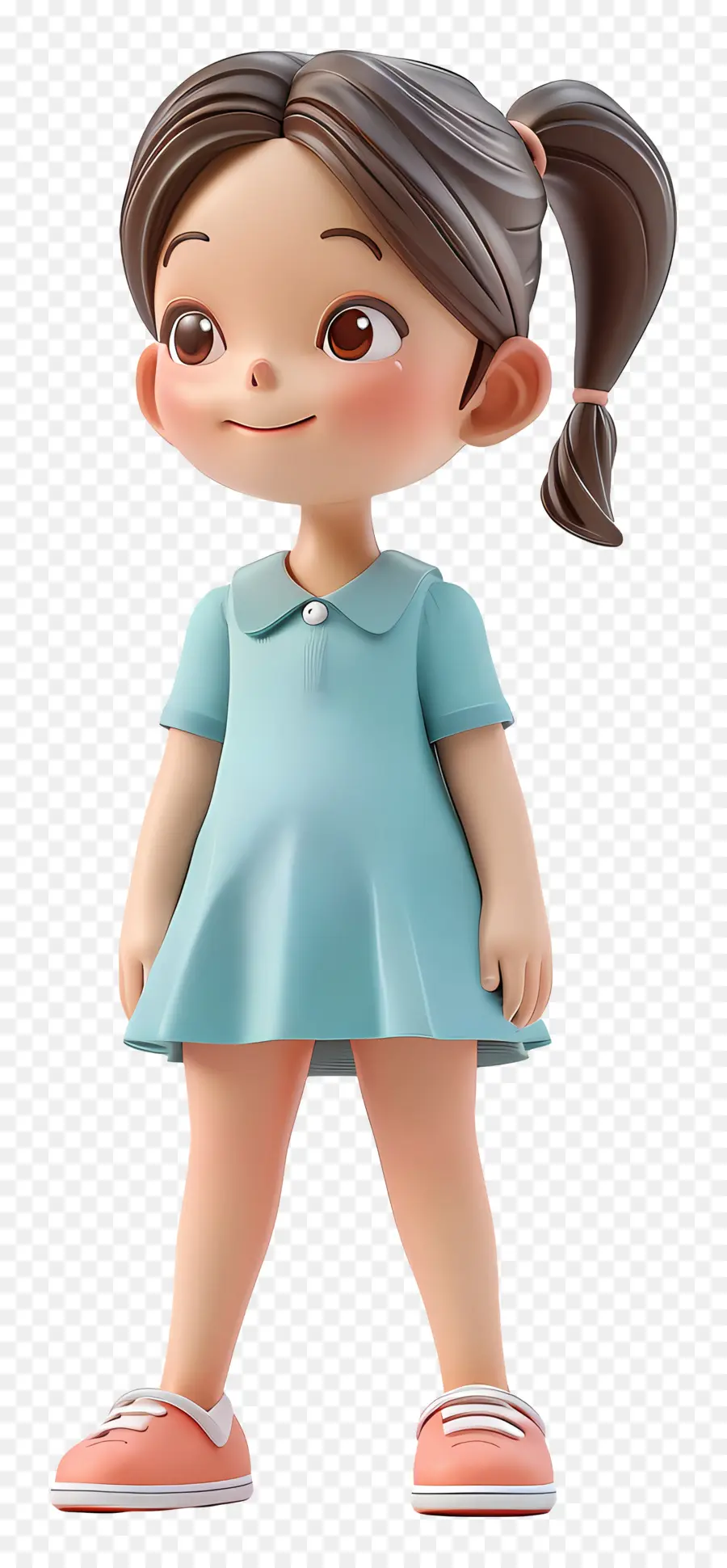 Menina Em Pé，Personagem De Desenho Animado PNG