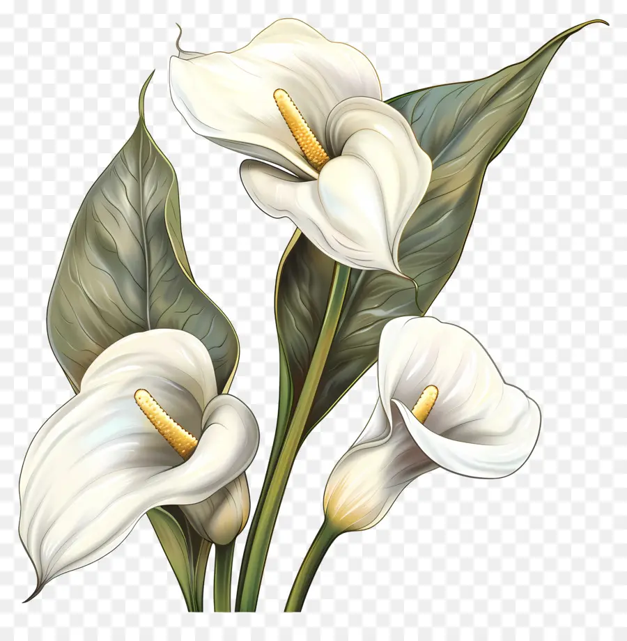 Lírio De Calla，Flor Branca PNG