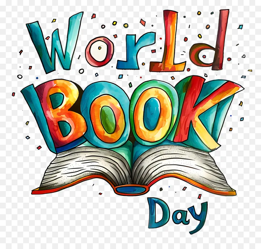 Dia Mundial Do Livro，Letras Coloridas PNG