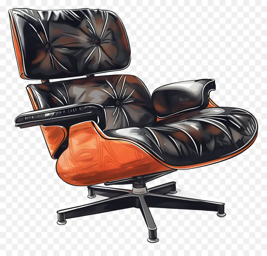 Eames Lounge Chair，Poltrona Modernista PNG